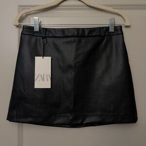 Black Leather Mini Skirt